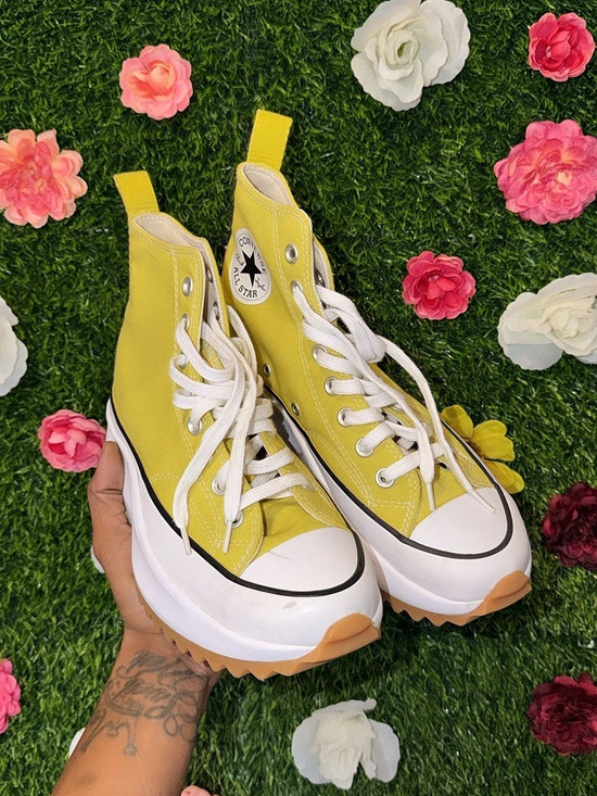 Converse Shoes - Converse Run Star Hike High Bitter Lemon Yellow & White US 8.5 Like New